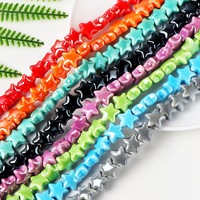 Cuentas de cerámica con forma de estrella pequeña para hacer joyas DIY, como aretes, pulseras, collares, etc.