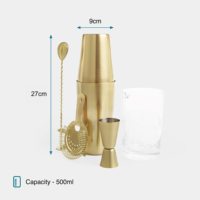 Ensemble de 6 shakers Boston 750ml/600ml Shaker à cocktail non lestés Accessoires de barman en métal Jigger Mesure en gros Barware
