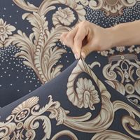 Op maat gemaakte groothandel stretch hoes anti-slip superzacht print elastische bankhoes