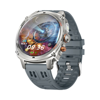 2025 Herren-Smartwatch KM200 mit 1,75 Zoll Großem Bildschirm, 800mAh Akku, IP68 Wasserdicht, Sport- und Outdoor-Smartwatch