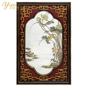 Yips LD-2210-2123 Handmade Antique-look Handpainted Mid Century Modern <strong>Square</strong> Wood <strong>Mirror</strong> 80x126CM Birthday Home Hotel Furniture - Product Image 1