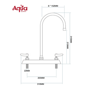 Adaptateur de raccordement de robinet moderne à double poignée, universel, en laiton chromé, avec valve céramique flexible pour une installation facile - Product Image 3