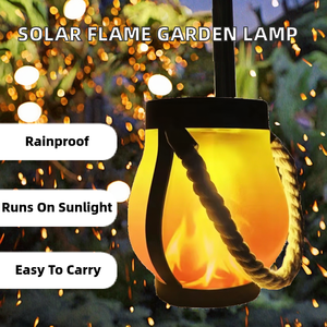 Lámpara de Jardín LED de Tamaño Pequeño, Nueva, con Clasificación IP65, de Silicio Monocristalino, Alimentada por Energía Solar, Impermeable, con Llama Parpadeante, Moderna - Product Image 2