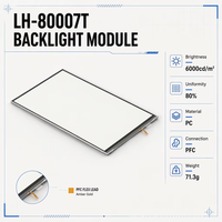 Module d'écran LCD TFT LED automobile LH 8 pouces avec rétroéclairage, 6000 nits de luminosité élevée, matériau PC, -20°C +70°C pour l'infodivertissement automobile