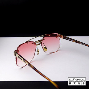 Lunettes de soleil EXIA KD5NY15ACUT9 Lunettes sans monture Monture en acétate de titane pur de qualité supérieure avec lentille de soleil rouge dégradé en nylon UV400 - Product Image 4