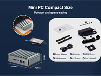 HYSTOU 6 RJ45 Intel I225-V 2.5G, komputer Mini PC Intel Celeron J4125 DDR4 SATA USB Win 10/11 Ubuntu Pfsense