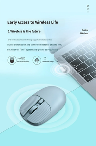 Cute 4 Buttons Ergonomic Design Lightweight 2.4G Wireless Optical Mini <b>Mouse</b> Fot Laptop <b>Computer</b> - Product Image 3