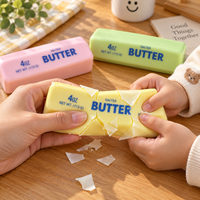 Jouet à presser en forme de beurre croustillant, bâton de beurre en PU à remontée lente avec couche tactile extérieure, accessoire ASMR pour la relaxation et le bureau