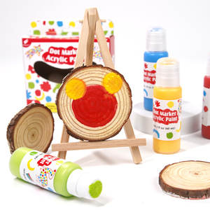 Wingart 4PK 60ml 男女通用亚克力颜料套装 DIY 绘画木制多色涂抹器纸玻璃画布绘画玩具 - Product Image 4