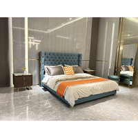 Ensemble de meubles de sortie d'usine, chambre à coucher, lit, armoire, Table de chevet avec veilleuse, luxe, meubles de chambre simples