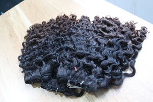 Cheveux de trame de boucles birmanes-Cheveux humains 100% noirs naturels (cheveux vierges) de qualité supérieure pour la fabrication de perruques Double trame - Product Image 5