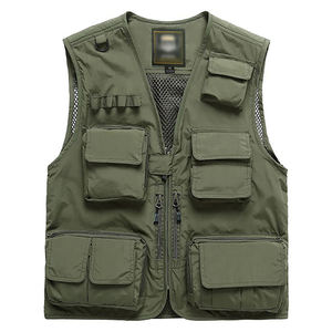 multi pocket sleeveless jacket