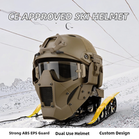 Casco Ajustable con Visera Transparente Resistente al Agua, Aprobado por la CE, para Adultos, Unisex, Personalizado, Doble Propósito, para Esquí, Snowboard, Nieve, ABS, Seguro