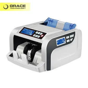 High Speed Money Counter Machine with Fast Count, Dollar, Euro UV/MG/IR/DD/DBL/HLF/CHN Counterfeit Detection Bill Counter