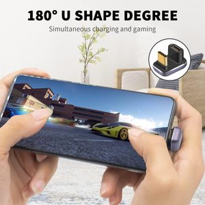 ZOGUO 240W USB C adaptador 180 grados en forma de U 40Gbps USB C extensor conector Thunderbolt 4/3 soporte 8K Pantalla de Audio y vídeo - Product Image 5