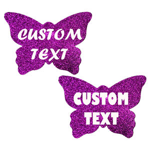 Logo bas quantité minimale de commande imprimé mamelon Pasties personnalisé mamelon couvre texte personnalisé sein autocollants personnalisation Boob Pasties - Product Image 6