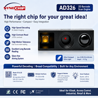 Módulo Escáner de Códigos de Barras 1D 2D Integrado AD326, Escáner de Códigos QR, Motor de Escaneo CMOS, USB TTL 232 de Alta Velocidad para Punto de Venta, Kiosco, Control de Acceso