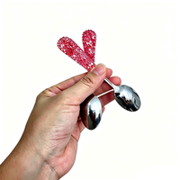 Petite cuillère en strass transparente, colorée, scintillante et irisée