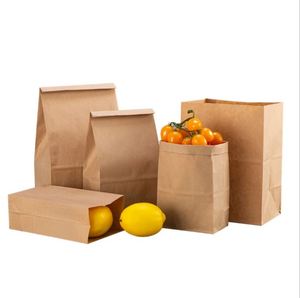 Sac en papier kraft de qualité alimentaire, sac de rangement pour réfrigérateur, imperméable, résistant à l'huile, emballage pour pain, sac d'emballage épaissi - Product Image 1