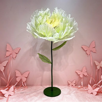 Pivoine géante en soie à ouverture et fermeture automatiques, fleurs motivantes avec lumières LED, décorations pour mariage et fêtes