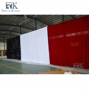 ผ้าม่านกำมะหยี่สีแดงแบบถอดได้ พร้อมขาตั้งฉากหลังแบบท่ออย่างหรูหรา - Product Image 2