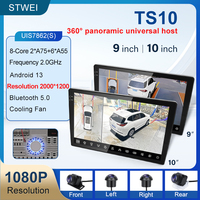 Lecteur Android pour voiture TS10 2K 8CORE 360 universel 9'' 10'' 4G WIFI Carplay sans fil GPS Navigation DSP Garantie 1 an
