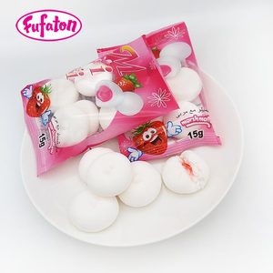 Caramelle Marshmallow Ripiene di Marmellata alla Fragola, Marshmallow Bianco al Gusto di Frutta - Product Image 1