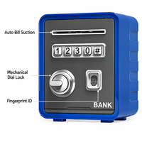 Tirelire électronique avec empreinte digitale et mot de passe, distributeur automatique de billets, coffre-fort ABS pour enfants, cadeau jouet, vente en gros