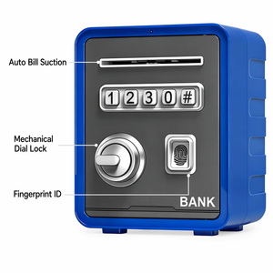 Hucha Electrónica con Huella Dactilar y Contraseña, <span class=keywords><strong>Caja</strong></span> <span class=keywords><strong>de</strong></span> <span class=keywords><strong>Ahorro</strong></span> ATM con Alimentador Automático <span class=keywords><strong>de</strong></span> Billetes, <span class=keywords><strong>de</strong></span> ABS, Segura para Niños, Regalo, Juguete, Venta al por Mayor - Product Image 3