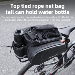 Sacoche de vélo multifonctionnelle à coque rigide avec <span class=keywords><strong>sangle</strong></span> réglable, grande capacité, pour porte-bagages <span class=keywords><strong>arrière</strong></span> VTT et vélo de route - Product Image 3