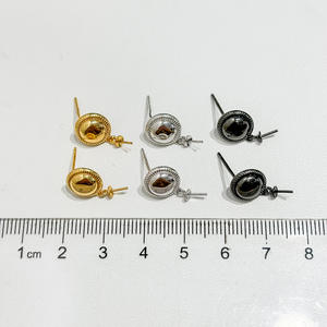 Bandeja Vacía de Plata S925 para Accesorios de Perlas DIY con Cuentas Redondas de 9-13 mm para Joyería de Plata de Moda, Pendientes 22193 - Product Image 4