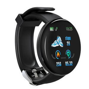 D18 reloj inteligente barato hombres ritmo cardíaco BT smartwatch presión arterial redondo fitness sueño rastreador reloj inteligente mujeres para Android ios - Product Image 3