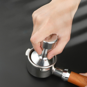 Herramientas para hacer café Barista 51mm 53mm 58mm Metal Espresso Coffee Powder Tamper con mango de madera - Product Image 4