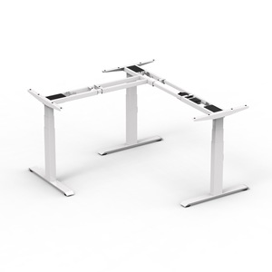 Escritorio de Oficina Ajustable con Marco Metálico, Altura Ajustable, Diseño Minimalista Independiente con Opción de Expansión - Product Image 1