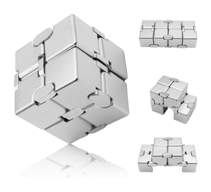 Luckykoo Cube Magique en Alliage d'Aluminium de Haute Qualité, Cube Infini Anti-Stress, Nouveau Jouet Portable en Métal, Jouets Fidget pour Doigts - Product Image 1