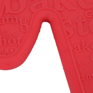 Custom Silicone Oven Mitt <b>Red</b> Heat Resistant For Home Kitchen Use - Product Image 1