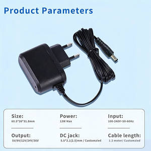 Chargeur de voyage 9W Ac 100-240v <span class=keywords><strong>prise</strong></span> murale universelle 9w 12w 24w interrupteur 9 Volt 1 Amp <span class=keywords><strong>adaptateur</strong></span> secteur Dc avec EU US UK AU - Product Image 3