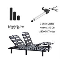 Smart Electric Adjustable Bed Leather Upholstery Pine Wood Frame | Massage LED Lights Wireless Charging Zero Gravity Sleep