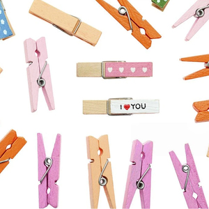 2.5cm <strong>Mini</strong> Wooden Clothespins Colorful Photo Clips Small Wood Decorative <strong>Pegs</strong> for Crafts and Home Decoration - Product Image 4