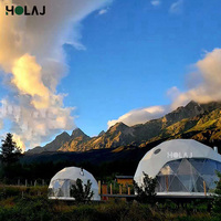 Tentes de glamping dôme de luxe modernes pour camping en plein air, idéales pour les fêtes pyjama quatre saisons, avec cheminée, 10m, 15m, 20m