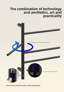 Calentador de Toallas Eléctrico Inteligente con Pantalla Digital y Estilo Moderno, con Estante Giratorio <span class=keywords><strong>para</strong></span> <span class=keywords><strong>Baño</strong></span> - Product Image 3