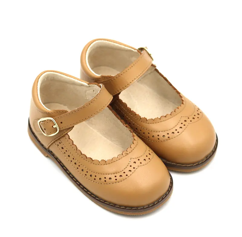 Anpassen Kinder Schule Stil Glatte Leder Kinder Mädchen Kleid Schuhe