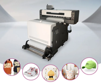 Mesin cetak pakaian, A1 60cm Dtf Printer pakaian dengan 2 kepala Xp600/i3200 untuk pakaian kaus