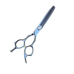 Tijeras de peluquería para mascotas Olasalona de 7 pulgadas, curvadas, de acero inoxidable con diseño de espina de pescado, para cortar el pelo de perros. - Product Image 4