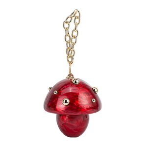 Women Lovely Mushroom Acrylic Evening Bag Marble Clutch <b>Purse</b> with Two Metal Chains Halloween Christmas Party Handbag - Product Image 2