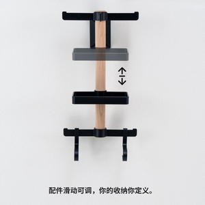 LiLioo Soporte de pared para bicicleta, ajustable, de madera maciza con ABS para casco, gafas, velocímetro, sin necesidad de taladrar - Product Image 1