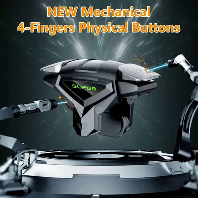 ABS+Alloy Game Trigger Buttons 4-fingers Linkage L1 R1 Physical Gamepad for IOS Android Universal