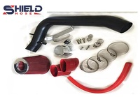 SHIELD Factory Sistema de carreras personalizado Manguera de silicona DR21 BCP Entrada de frío y filtro para 95-12 Accord V6 2.7l/3.0l V6