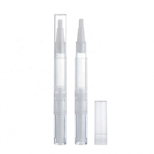 Tube cosmétique en plastique transparent avec applicateur à brosse rotative, bouchon à vis 16-17,9 mm pour emballage de gloss à lèvres - Product Image 3