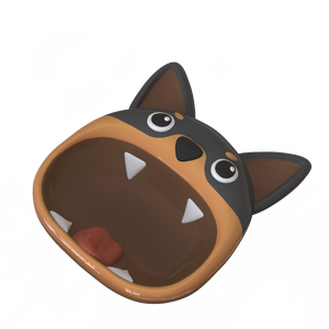 Custom Eco-Friendly Fun Canine-inspired Whimsical Animal <strong>Design</strong> Porcelain Cartoon Big Mouth <strong>Dog</strong> Face Food &amp; Water Feeding <strong>Bowl</strong> - Product Image 3